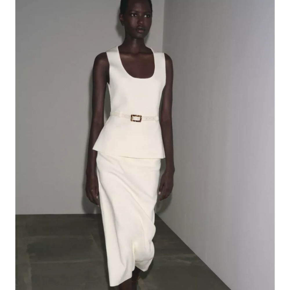 Zara Belted Knit Top